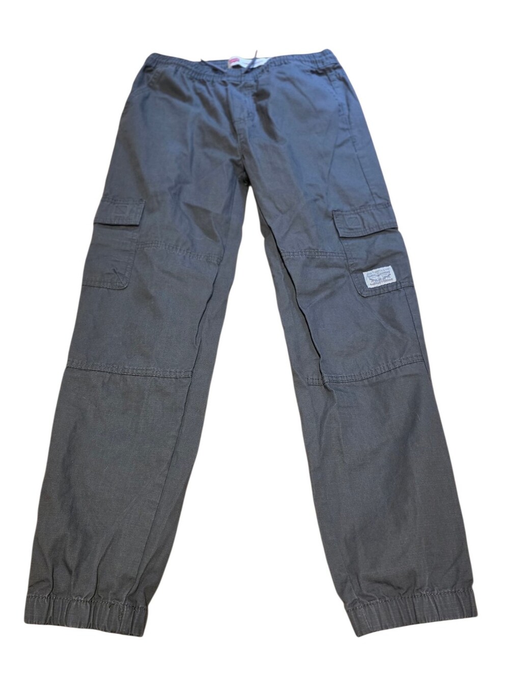Levi's 100% Cotton Cargo Drawstring Jogger Pants Khaki Green Y2k EUC Size L